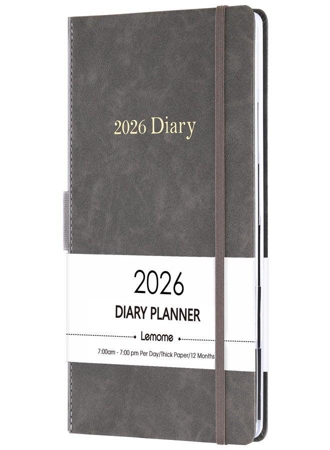 Lemome 2026 Diary - 2026 Daily Planner from January - December 2026, Appointment Book 5.75" x 8-5", Daily Hourly Planner with Tabs, Inner Pocket, Pen Loop, Bookmarks - Image 1